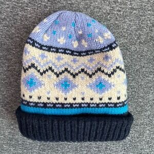 Berkshire Fashions Wool Blend Fair Isle Beanie Ladies One Size Nordic Winter Hat